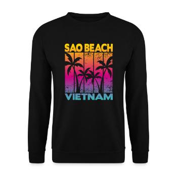Sao Beach Vietnam - Unisex Pullover - Schwarz - Vorne - Alina (178cm) & Michal (187cm)