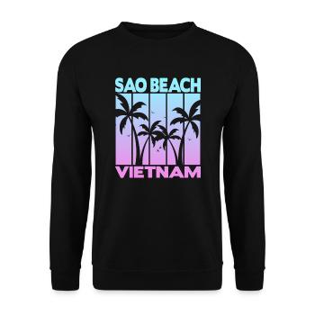 Sao Beach Vietnam - Unisex Pullover - Schwarz - Vorne - Alina (178cm) & Michal (187cm)