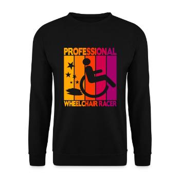 Professional Wheelchair Racer - Unisex Sweatshirt - black - Front - Alina (178cm) & Michal (187cm)