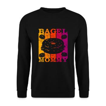 Bagel Mommy - Unisex Pullover - Schwarz - Vorne - Alina (178cm) & Michal (187cm)
