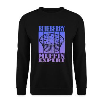 Expert en muffins aux bleuets - Sweat-shirt Unisexe - noir - Devant - Alina (178cm) & Michal (187cm)