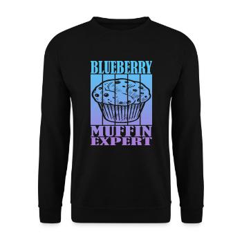 Expert en muffins aux bleuets - Sweat-shirt Unisexe - noir - Devant - Alina (178cm) & Michal (187cm)