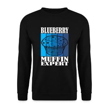 Expert en muffins aux bleuets - Sweat-shirt Unisexe - noir - Devant - Alina (178cm) & Michal (187cm)