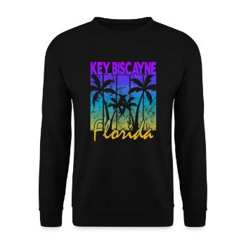 Key Biscayne Floride - Sweat-shirt Unisexe - noir - Devant - Alina (178cm) & Michal (187cm)