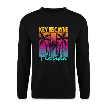 Key Biscayne Floride - Sweat-shirt Unisexe - noir - Devant - Alina (178cm) & Michal (187cm)