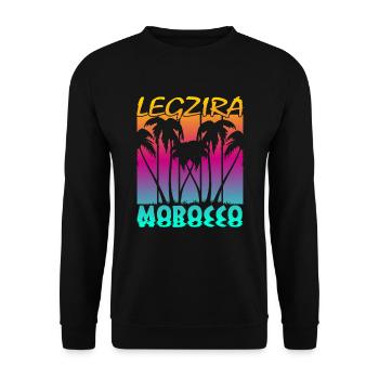 Legzira Morocco - Unisex Pullover - Schwarz - Vorne - Alina (178cm) & Michal (187cm)