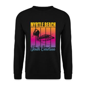 Myrtle Beach South Carolina - Unisex Pullover - Schwarz - Vorne - Alina (178cm) & Michal (187cm)