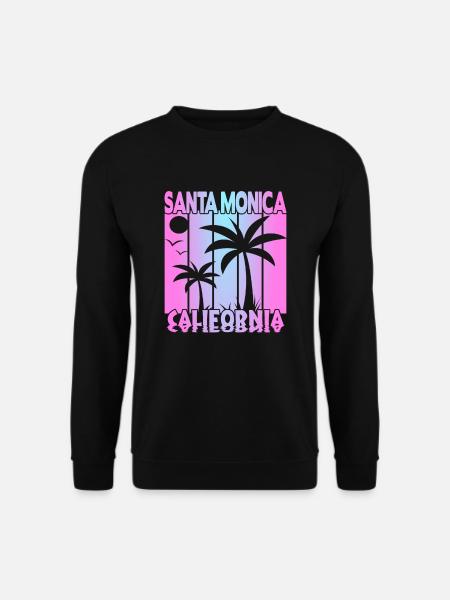 Coucher de soleil à Santa Monica en Californie - Sweat-shirt Unisexe - noir