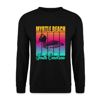Myrtle Beach South Carolina - Unisex Sweatshirt - black - Front - Alina (178cm) & Michal (187cm)