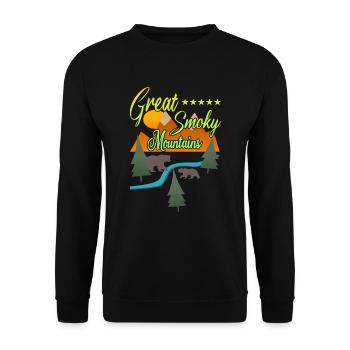 Great Smoky Mountains Bears - Unisex Sweatshirt - black - Front - Alina (178cm) & Michal (187cm)