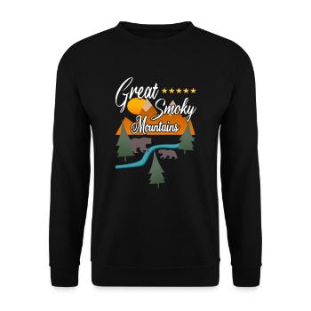 Great Smoky Mountains Bears - Unisex Sweatshirt - black - Front - Alina (178cm) & Michal (187cm)