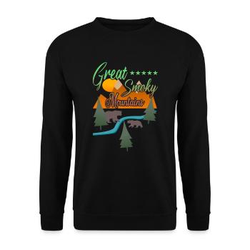 Great Smoky Mountains Bears - Unisex Sweatshirt - black - Front - Alina (178cm) & Michal (187cm)