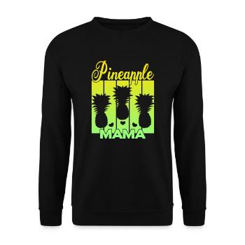 Vintage Pineapple Mama Sunset - Unisex Sweatshirt - black - Front - Alina (178cm) & Michal (187cm)