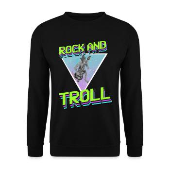 Rock and troll - Sweat-shirt Unisexe - noir - Devant - Alina (178cm) & Michal (187cm)