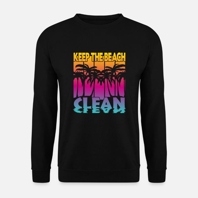 Keep the Beach clean - Unisex Pullover - Schwarz