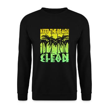 Keep the Beach clean - Unisex Pullover - Schwarz - Vorne - Alina (178cm) & Michal (187cm)