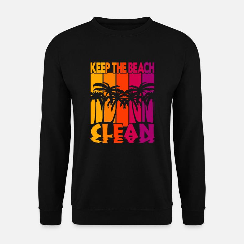 Keep the Beach clean - Unisex Pullover - Schwarz