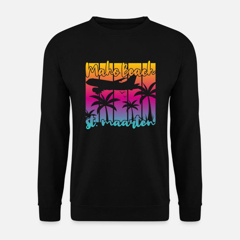 Maho Beach St. Maarten - Unisex Pullover - Schwarz