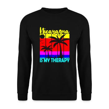 Nicaragua Is My Therapy - Unisex Sweatshirt - black - Front - Alina (178cm) & Michal (187cm)