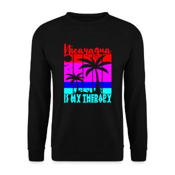 Nicaragua Is My Therapy - Unisex Sweatshirt - black - Front - Alina (178cm) & Michal (187cm)