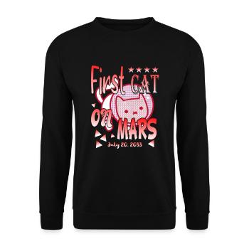 Premier chat sur Mars - Sweat-shirt Unisexe - noir - Devant - Alina (178cm) & Michal (187cm)