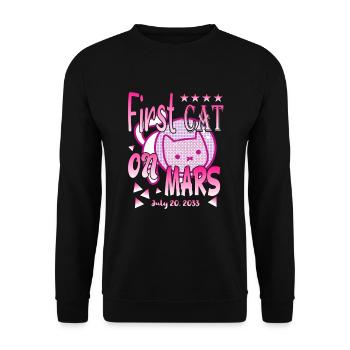 Premier chat sur Mars - Sweat-shirt Unisexe - noir - Devant - Alina (178cm) & Michal (187cm)