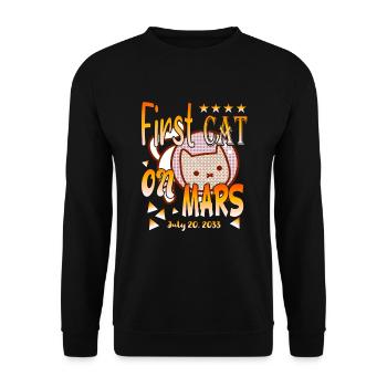 Premier chat sur Mars - Sweat-shirt Unisexe - noir - Devant - Alina (178cm) & Michal (187cm)