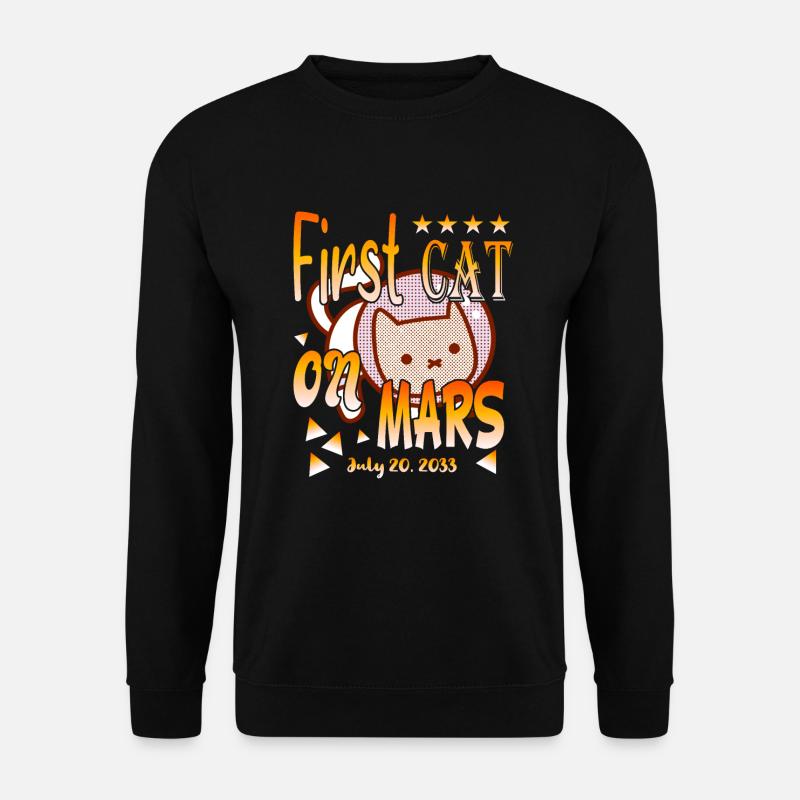 First Cat on Mars - Unisex Sweatshirt - black