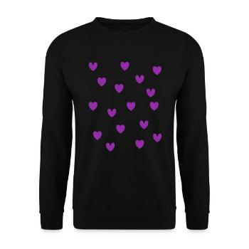 Purple Hearts - Unisex Sweatshirt - black - Front - Alina (178cm) & Michal (187cm)