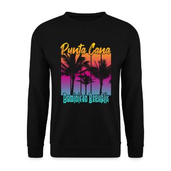 Punta Cana Dominican Republic - Unisex Sweatshirt - black - Front - Alina (178cm) & Michal (187cm)