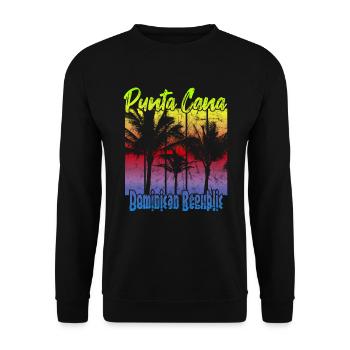 Punta Cana Dominican Republic - Unisex Sweatshirt - black - Front - Alina (178cm) & Michal (187cm)