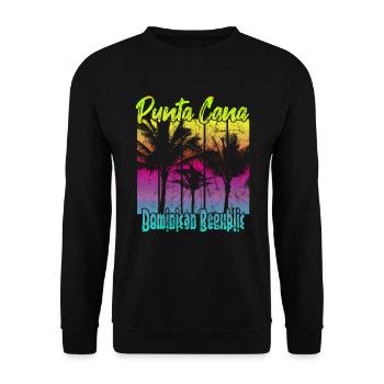 Punta Cana Dominican Republic - Unisex Sweatshirt - black - Front - Alina (178cm) & Michal (187cm)