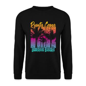 Punta Cana République dominicaine - Sweat-shirt Unisexe - noir - Devant - Alina (178cm) & Michal (187cm)