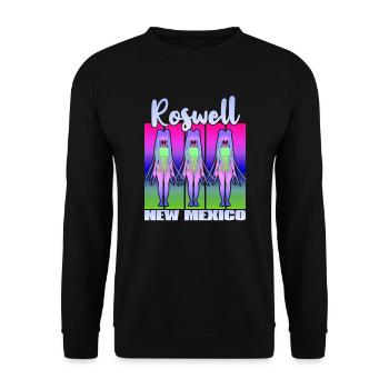 Roswell New Mexico - Unisex Pullover - Schwarz - Vorne - Alina (178cm) & Michal (187cm)