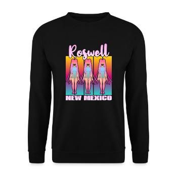 Roswell New Mexico - Unisex Pullover - Schwarz - Vorne - Alina (178cm) & Michal (187cm)