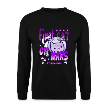 Premier chat sur Mars - Sweat-shirt Unisexe - noir - Devant - Alina (178cm) & Michal (187cm)