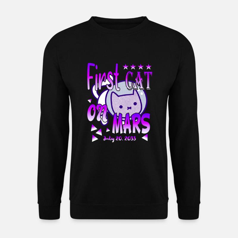 First Cat on Mars - Unisex Sweatshirt - black