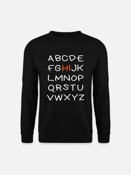 Hi Alphabet - Unisex Sweatshirt - black