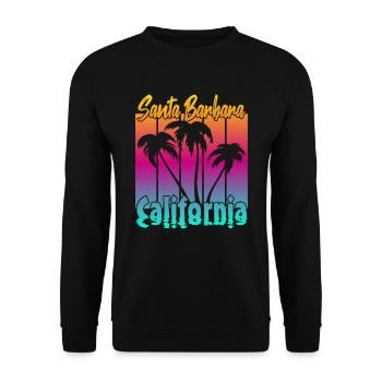 Vintage Santa Barbara Sunset - Unisex Sweatshirt - black - Front - Alina (178cm) & Michal (187cm)