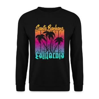 Vintage Santa Barbara Coucher de soleil - Sweat-shirt Unisexe - noir - Devant - Alina (178cm) & Michal (187cm)