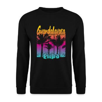 Guardalavaca Cuba - Unisex Pullover - Schwarz - Vorne - Alina (178cm) & Michal (187cm)