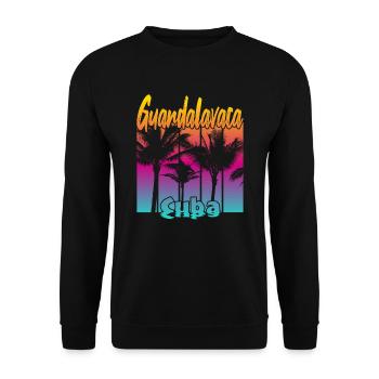 Guardalavaca Cuba - Unisex Pullover - Schwarz - Vorne - Alina (178cm) & Michal (187cm)
