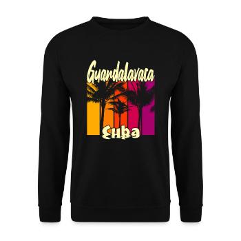Guardalavaca Cuba - Unisex Pullover - Schwarz - Vorne - Alina (178cm) & Michal (187cm)