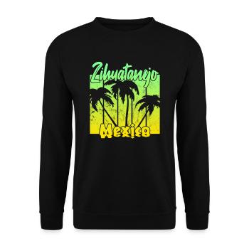 Zihuatanejo Mexico - Unisex Pullover - Schwarz - Vorne - Alina (178cm) & Michal (187cm)