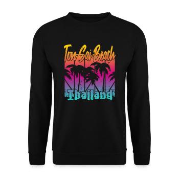 Ton Sai Beach Thailand - Unisex Pullover - Schwarz - Vorne - Alina (178cm) & Michal (187cm)