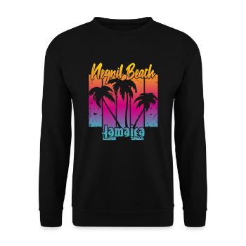Negril Beach Jamaïque - Sweat-shirt Unisexe - noir - Devant - Alina (178cm) & Michal (187cm)