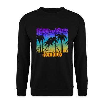 Winnifred Beach Jamaica - Unisex Sweatshirt - black - Front - Alina (178cm) & Michal (187cm)