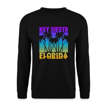 Key Siesta Florida - Unisex Sweatshirt - black - Front - Alina (178cm) & Michal (187cm)