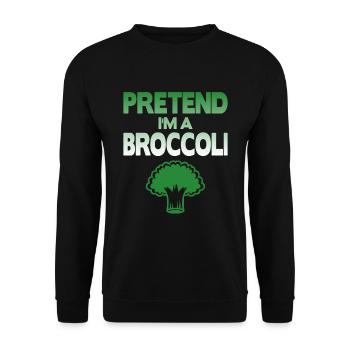 Pretend i'm a Broccoli - Unisex Sweatshirt - black - Front - Alina (178cm) & Michal (187cm)
