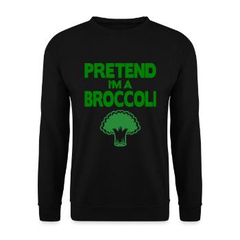 Pretend i'm a Broccoli - Unisex Sweatshirt - black - Front - Alina (178cm) & Michal (187cm)